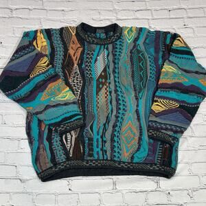 Vintage 80/90s Coogi 3D Knit Sweater Men's Rare Biggie Cosby Australia Sz L NWT